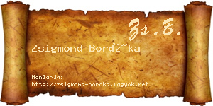 Zsigmond Boróka névjegykártya